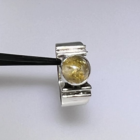 Modern style sterling silver and Citrine ring, size 7.75, NWOT - Picture 2 of 5